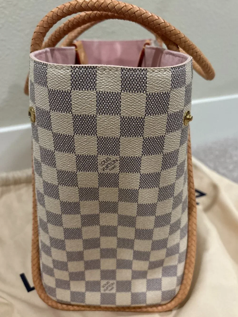 Louis Vuitton Propriano Tote Shoulder Bag Damier Azul Canvas